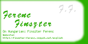 ferenc finszter business card